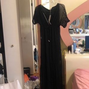 NWT Short sleeve seethru bathing suit cover